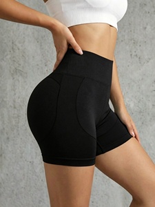 Shorts de yoga pour femmes, taille haute, sans couture, extensibles, pour la course à pied, la gym et le fitness - Product Image 3