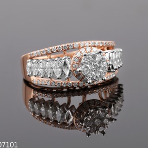 Anillo de Compromiso D'VINS JEWELS con Diamante Cultivado en Laboratorio, Oro Sólido de 14K, Oro Rosa, Certificado IGI, Corte Brillante, Moderno para Mujer - Product Image 5