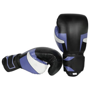 Gants de boxe Daizen Star en PU avec fermeture auto-agrippante, sangle de poignet réglable, respirants, pour entraînement, unisexe, adultes, motif bleu - Product Image 2