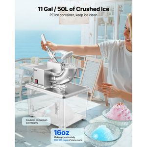 Attrezzatura commerciale da cucina 661 libbre/H elettrica fabbricatrice di ghiaccio con rasatura d'argento e macchina per il cono di neve - Product Image 3