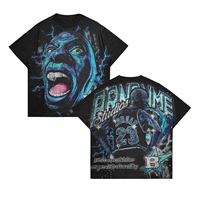T-shirt graphique surdimensionné pour hommes, streetwear, impression 3D, coton, style hip-hop, mode décontractée, OEM, vente en gros personnalisée
