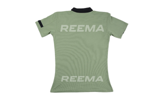 เสื้อโปโลผู้ชาย Reema สีเขียว แบบซิปครึ่งตัว ทรงปกติ ระบายอากาศได้ดี ซับเหงื่อ ผลิตจากโพลีเอสเตอร์ เหมาะสำหรับใส่ในฤดูร้อนและฤดูใบไม้ร่วง กิจกรรมกลางแจ้ง - Product Image 2