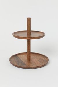 Handmade Wooden Two-Tier <b>Cake</b> <b>Stand</b> Multi-Layer Round Dessert Display Pedestal for Home Party Use - Product Image 2