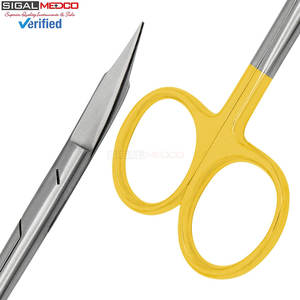 Tijeras Manuales T/C Goldman Fox de 5 Pulgadas, Curvas, de Acero Inoxidable, Super Corte, Hojas Extra Finas y Afiladas, para Tejido Gumoso, Cirugía de Precisión - Product Image 4