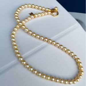 Collar de Perlas Negras Hecho a Mano de Alta Calidad, 11-12 mm, Lino Genuino de 7-8 mm, Bola Láser con Recubrimiento de Oro de 18K - Product Image 4