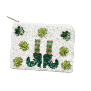 กระเป๋าใส่เหรียญงานฝีมือประดับลูกปัดลายดอกไม้ ดีไซน์หรูหราทันสมัย พรีเมียม ทำมือ ล่าสุด ทนทาน ใช้งานได้จริง พร้อมซิปเก๋ไก๋ - Product Image 1