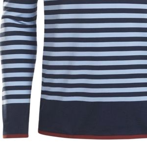 Navy Blue Striped <b>Long</b> <b>Sleeve</b> Quarter Zip Golf Pullover Men's Performance Sports <b>Top</b> Outdoor <b>Training</b> Wear Casual Athletic - Product Image 5