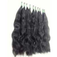Extensions de cheveux humains vierges Remy de qualité supérieure 100% naturels d'Indonésie, lots de cheveux raides en vrac, sans nœuds, toutes les couleurs