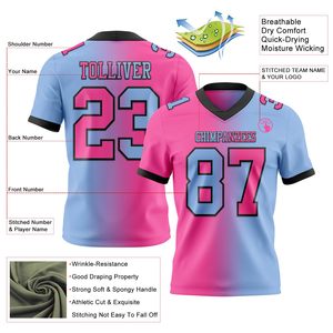 Premium American Football Jersey Spandex <b>Blend</b> Dye Sublimated Custom Logo Private Label Supplier Breathable Sportswear - Product Image 6