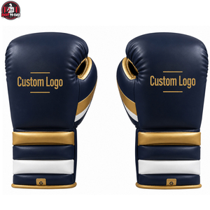 Nouveauté 2026 : Équipement de combat sur mesure, durable, produit tendance, gants de boxe à lacets bleu marine et doré - Product Image 2