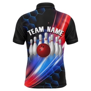 Top Sale Men's <b>Bowling</b> Short Sleeve Polo Shirt Fashion <b>Bowling</b> Printed Summer Polo Shirts Quick Dry for Man - Product Image 3