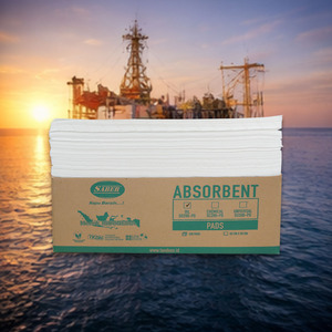 Tampon absorbant d'huile robuste 200 GSM en polypropylène pour le contrôle des déversements industriels, absorption exclusive de l'huile, usage en usine, atelier, marine - Product Image 1