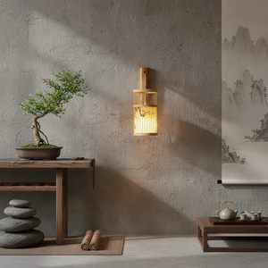 Lampes murales en bambou faites à la main de luxe pour la maison, le bureau, l'hôtel, le restaurant, décoration intérieure, éclairage ambiant chaleureux - Product Image 3