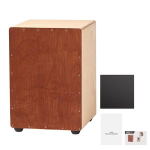 "Birchwood Acoustic Cajon <b>Box</b> <b>Drum</b> with Maple Chamber & Steel Wires for Portable Percussion" - Product Image 1