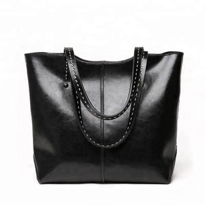 Casual Genuine Leather Tote Bag <b>Women</b> Large Capacity Shoulder Handbag Real Leather <b>Work</b> Purse Custom Logo - Product Image 1