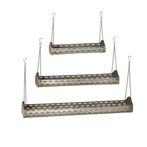 Macetas Colgantes de Hierro Galvanizado con Cadenas Metálicas Resistentes para Decoración de Jardín Interior y Exterior, Macetero Rectangular - Product Image 5
