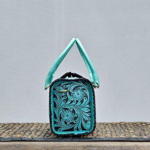 Bolsa de Viaje de Cuero Genuino de Lujo, con Estampado Floral, Cierre de Cremallera, Ligera, de Poliéster, Gran Capacidad, Resistente para Viajes y Actividades al Aire Libre - Product Image 2