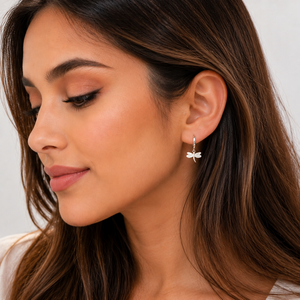 Boucles d'oreilles créoles en argent sterling 925 pour femme, bijoux de mariage - Product Image 5