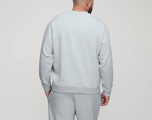 Sweat-shirt unisexe à col rond, prix d'usine en gros, design de logo par transfert thermique, coton double couche, style streetwear - Product Image 3