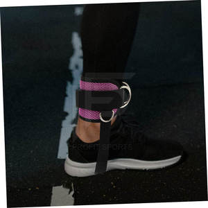 สายรัดข้อเท้าแบบหนานุ่มคุณภาพสูงพร้อมคุณสมบัติปรับระดับได้ พิมพ์โลโก้ได้ตามต้องการ สำหรับเครื่องเคเบิลแมชชีนและการออกกำลังกายขาแบบคิกแบ็ค - Product Image 5