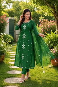 Beautiful <b>Womens</b> Rayon <b>Kurta</b> Set With Flowing Silhouette For Family Gatherings And Festive Wear - Product Image 3