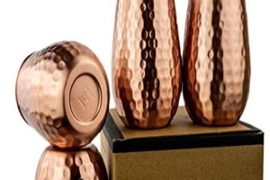 Verres en cuivre au design équilibré, gobelets en métal pour l'eau, les jus, les cocktails, durables, réutilisables, pour la cuisine, la salle à manger, les boissons. - Product Image 4