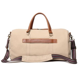 Genuine <b>Leather</b> Casual Duffle Bag <b>for</b> <b>Men</b> with High Quality Eco-Friendly Polyester Lining Travel Outdoor Storage Duffel Bags - Product Image 1