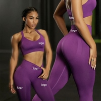 Ensemble de vêtements de sport personnalisés pour femmes, vêtements de fitness, tenue de yoga à séchage rapide, directement de l'usine