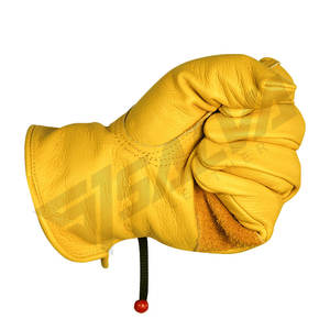 Gants de travail de sécurité industriels très demandés, protection des mains, en cuir de mouton, gants de jardinage jaunes en peau de mouton pour conducteur - Product Image 5