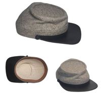 Gorra Kepi de Lana Bordada a Mano, Transpirable y Ajustable, para Exteriores, para las Cuatro Estaciones, Reproducción Americana de Gorras Kepi de Lana para Hombre