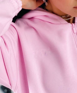 Vêtements de sport pour femmes, 100% coton respirant, écologiques, logo personnalisé, streetwear, pantalon de jogging uni, veste de yoga avec cordon de serrage - Product Image 6