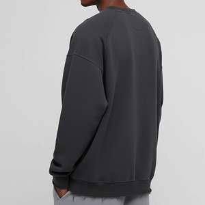 Sudadera cárdigan de otoño para hombre, diseño personalizado, corte holgado, cremallera de doble punta, estilo boxy, con capucha de terciopelo, versión corta y ancha. - Product Image 3