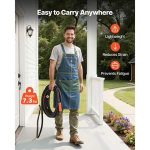 50 ft Heavy Duty 4-Layer Rubber <b>Garden</b> <b>Hose</b> 5/8\" 3/4\" Fitting 150PSI Working 600PSI Burst <b>Flexible</b> Non-kink <b>Hoses</b> Gardening - Product Image 5