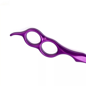 Ciseaux à cheveux professionnels à lame unique en acier inoxydable, rasoir pour barbier, usage en salon, pour droitiers, manche long en plastique, Ryzer Studio - Product Image 2