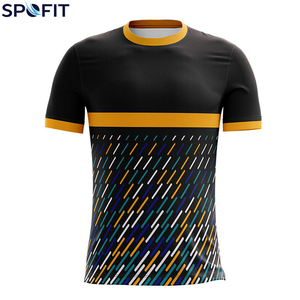 T-shirt personnalisé pour homme à col rond respirant imprimé par sublimation, 100% polyester, manches courtes, sport, décontracté, haute qualité - Product Image 1
