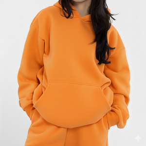 Sweat à capuche oversize pour femmes, de haute qualité, en coton épais, décontracté, brodé, vêtements à capuche pour femmes - Product Image 3