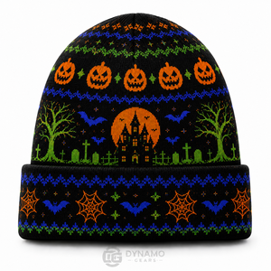 Custom Halloween Beanies Knitted Acrylic Skull Beanie Hats Horror Funky <b>Winter</b> <b>Caps</b> for Men Women - Product Image 3