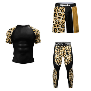 2026 Custom Unisex Knitted Wrestling Set <b>T</b>-<b>shirts</b>+shorts Digital Print Breathable Anti-UV 100% <b>Polyester</b> Rashguard 150gsm Quick - Product Image 3