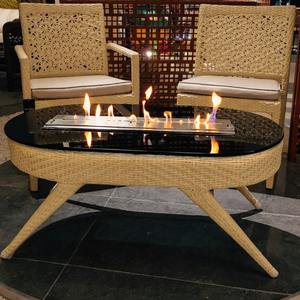 Mesa de exterior con brasero para restaurante, muebles de ratán para exteriores con brasero, brasero de mesa moderno, ¡gran oferta! - Product Image 1