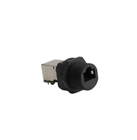 Konektor Panel Mount RJ45 RJ45 8P8C IP67 Berpelindung 1 Gbps 1.5A Tahan Air Cat5e Kabel Harness Elektronik