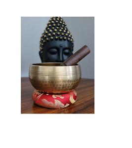Bol chantant en laiton antique, instrument de thérapie sonore pour la méditation, le yoga, la guérison, l'équilibrage des chakras, la relaxation et la pratique spirituelle - Product Image 1