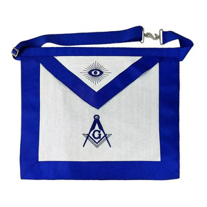 Delantales de masonería de cuero bordados, hechos a mano, ajustables, de lujo, lavables, con broche de seguridad, personalizables, de diseño único y premium. - Product Image 1