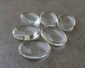 Cristal de Cuarzo Natural, Gema Ovalada, Cabujón Briolette Calibrado, Piedra Suelta para Joyería, Manualidades y Suministros - Product Image 2