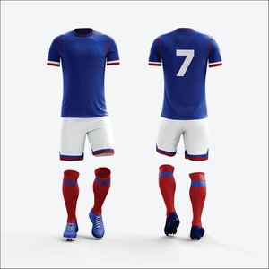 Uniforme de Fútbol con Diseño Personalizado por Transferencia de Calor, Transpirable, de Secado Rápido, Conjunto Deportivo, Uniforme de Fútbol de Alto Rendimiento, 100% Poliéster - Product Image 1