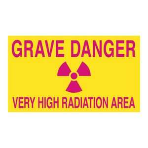 Señal de Advertencia de Área de Alta Radiación para Laboratorios e Instalaciones Nucleares de Brady - Product Image 3