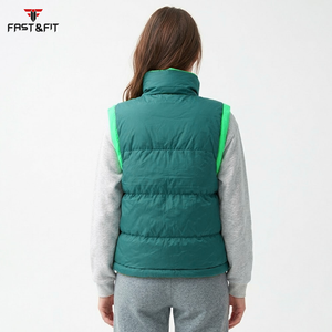 Hot Selling Casual Winter Jacket High Quality Breathable Cotton High Collar Puffer <b>Sleeveless</b> Design with Zipper Closure - Product Image 5