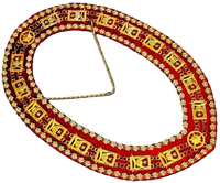 Collar de Cadena Shriner de Alta Calidad a Precio de Fábrica al por Mayor, Joyas Masónicas, Regalia Masónica Moderna, Chapado en Oro, Metal Cepillado