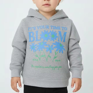 เสื้อฮู้ด sosh 4มีฮู้ดเสื้อสวมหัวลายดอกไม้บานเล็กๆสำหรับเด็ก - Product Image 1