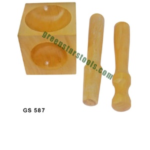 Wooden <b>Doming</b> Block With 2 Punches Dual Size 2 and 2 25 Inch Jewelry Forming Tool |Item No GS-587 - Product Image 2
