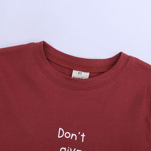 Camiseta de algodón de manga corta para niños con estampado de letras, camiseta suave y transpirable con cuello redondo, camiseta de algodón para niños pequeños de verano - Product Image 5